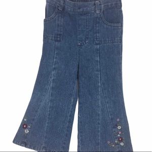 Vintage Denim Girls Bell Bottoms Size 3T